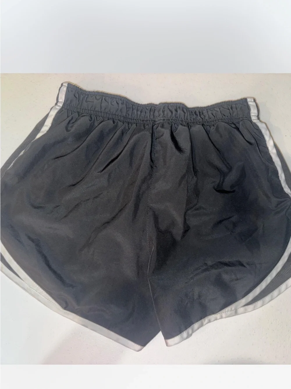 Nike Women's Black Athletic Shorts with White Trim